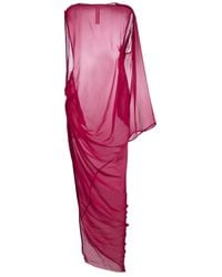 Rick Owens - Draped Asymmetric Long Dress - Lyst