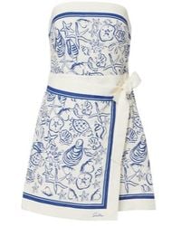 Jonathan Simkhai - Darbie Printed Linen-Blend Minidress - Lyst