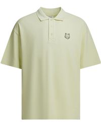 Maison Kitsuné - "Fox Head" Polo Shirt With Buttons - Lyst