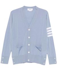 Thom Browne - V-Neck Fine-Knit Cardigan - Lyst
