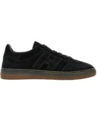 Hogan - Suede Rhinestone Low-Top Sneakers - Lyst
