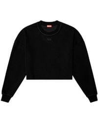 DIESEL - Crewneck Cropped Sweatshirt - Lyst