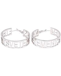 Vetements - Logo Hoop Earrings - Lyst