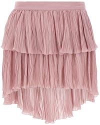 Blumarine - Tiered Asymmetric Pleated Skirt - Lyst