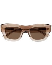 Bottega Veneta - Eyewear Ultrathin Squared Sunglasses - Lyst