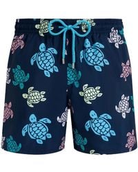 Vilebrequin - Drawstring Turtle-Print Swim Shorts - Lyst