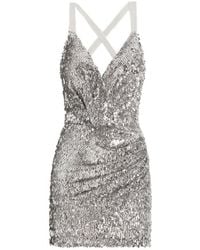 Dolce & Gabbana - Sequin Crossover Dress - Lyst