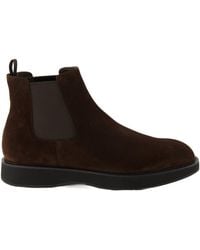Prada - Suede Chelsea Boots - Lyst