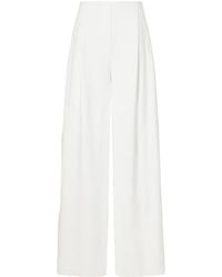 Norma Kamali - Pleated Woven Wide-Leg Pants - Lyst