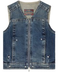 DIESEL - De-Proof-Re Zipped Denim Vest - Lyst