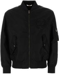 Valentino - Zip-Up Long-Sleeved Bomber Jacket - Lyst