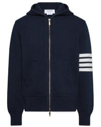 Thom Browne - 4-Bar Stripe-Detail Zip-Up Hoodie - Lyst