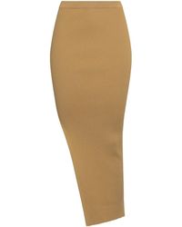Rick Owens - Solid Color Knit Midi Skirt - Lyst
