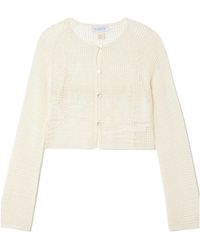 Calle Del Mar - Cropped Knit Cardigan - Lyst