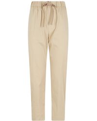 Semicouture - Casual Pants With Elastic Waist - Lyst