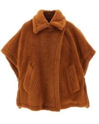 Max Mara - Tebe Faux Fur Short-Sleeved Coat - Lyst
