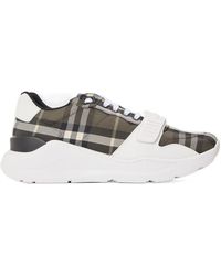 Burberry - Logo Check Sneakers - Lyst