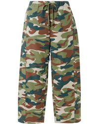 Mother - Camouflage-Print Cotton Wide-Leg Pants - Lyst