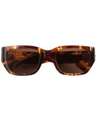 Bottega Veneta - Eyewear Intrecciato Square Sunglasses - Lyst