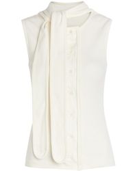 Lemaire - Scarf-Effect Cotton-Blend Top - Lyst