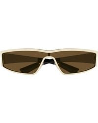 McQueen - Eyewear Wraparound Rectangular Sunglasses - Lyst