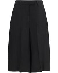 Lardini - Pleated Straight-Leg Bermuda Shorts - Lyst