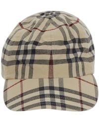 Burberry - Checked Curved-Peak Baseball Cap - Lyst