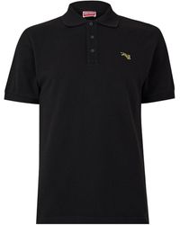 KENZO - Solid Short-Sleeve Polo Shirt - Lyst