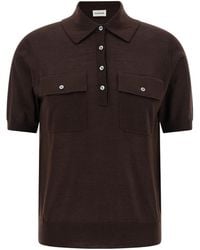 P.A.R.O.S.H. - Short-Sleeved Knitted Polo Shirt - Lyst