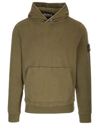 Stone Island - Compass Patch Long-Sleeved Hoodie - Lyst