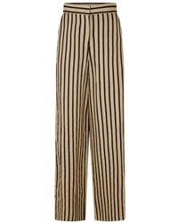 Max Mara - Cestino Striped Palazzo Trousers - Lyst