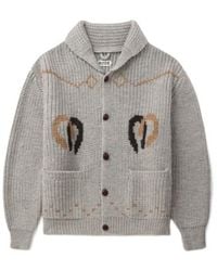 Bode - Wool Blend Long-Sleeved Knit Cardigan - Lyst