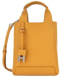 Hogan - Logo Embossed Top Handle Bag - Lyst