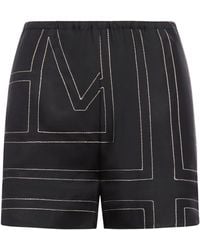 TOTEME - Topstitched Silk Shorts - Lyst