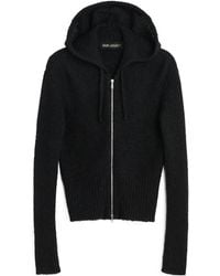 Our Legacy - Compact Hood Knitted Zip-Up Cardigan - Lyst