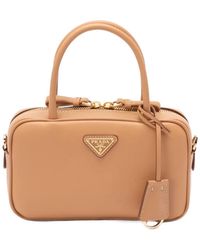Prada - Triangle-Logo Zipped Handbag - Lyst