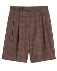 Jil Sander - Pleated Check Shorts - Lyst