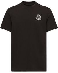 Moncler - Logo Embroidered Crewneck T-Shirt - Lyst