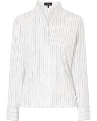 Theory - Striped Cotton-Blend Poplin Shirt - Lyst