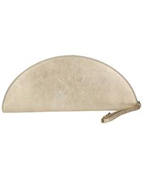 Maison Margiela - Halfmoon Stitched Metallic Clutch Bag - Lyst