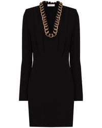 Givenchy - Chain-Trim Long-Sleeve Mini Dress - Lyst