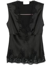 ERMANNO FIRENZE - Lace-Detail Tank Top - Lyst