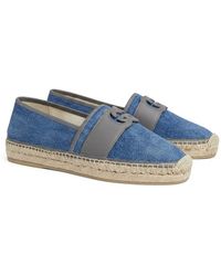 Gucci - Cut-Out Logo Denim Espadrillas - Lyst
