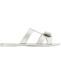 Ferragamo - New Vara Plate Strappy Slide - Lyst