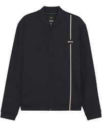 BOSS - Active Zip-Up Sweatshirt With Moisture Management - Lyst