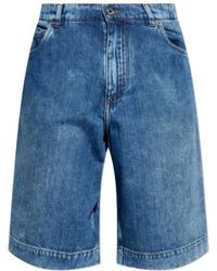 Dolce & Gabbana - Logo Embroidered Denim Shorts - Lyst