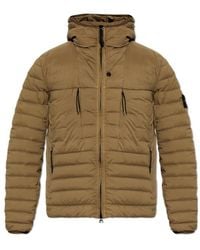 Stone Island - Zipped Hooded Coat - Lyst