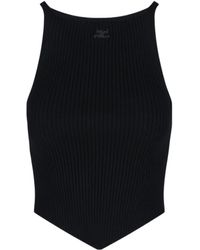 Courreges - Courrèges Rib-Knit Pointy Tank Top - Lyst