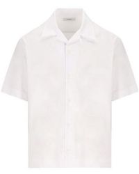 Givenchy - Paris Logo Zigzag Stitching Short-Sleeved Shirt - Lyst
