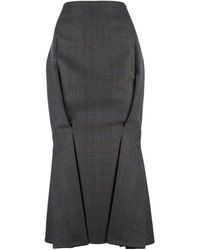 Prada - Wool Flared Skirt - Lyst